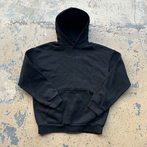 Comfrt Every Day Hoodie Mens XL Black Tonal Logo Pullover Sweatshirt Boxy Fit